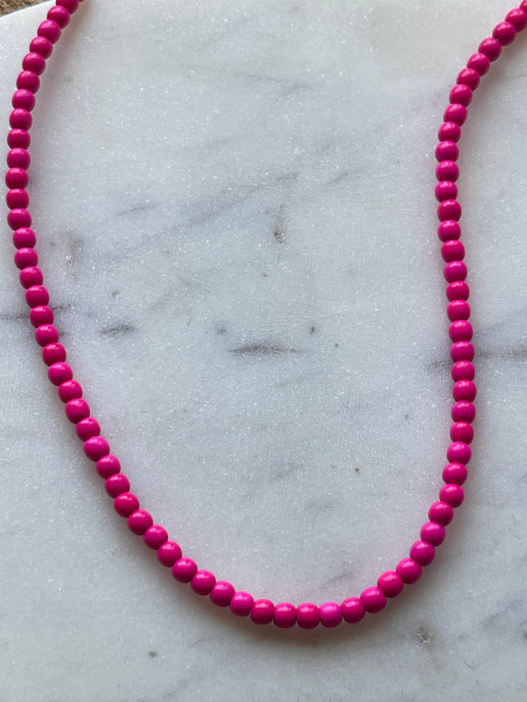 Pink Mini Beaded Necklace - Jessica Matrasko Jewelry