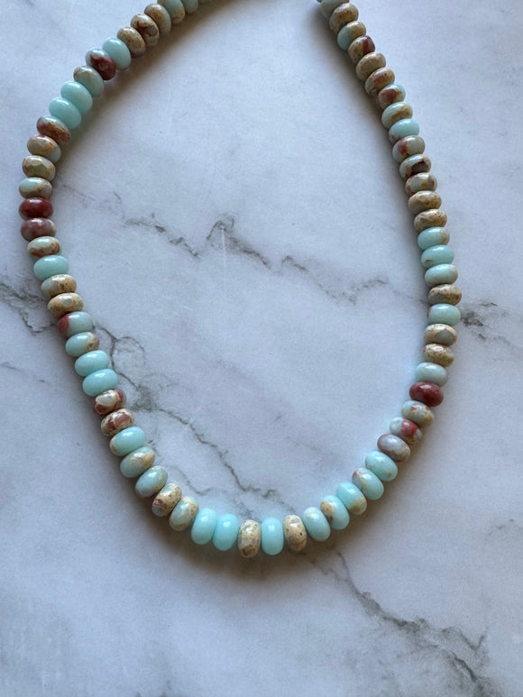 SAMPLE SALE Light Blue Jasper Necklace
