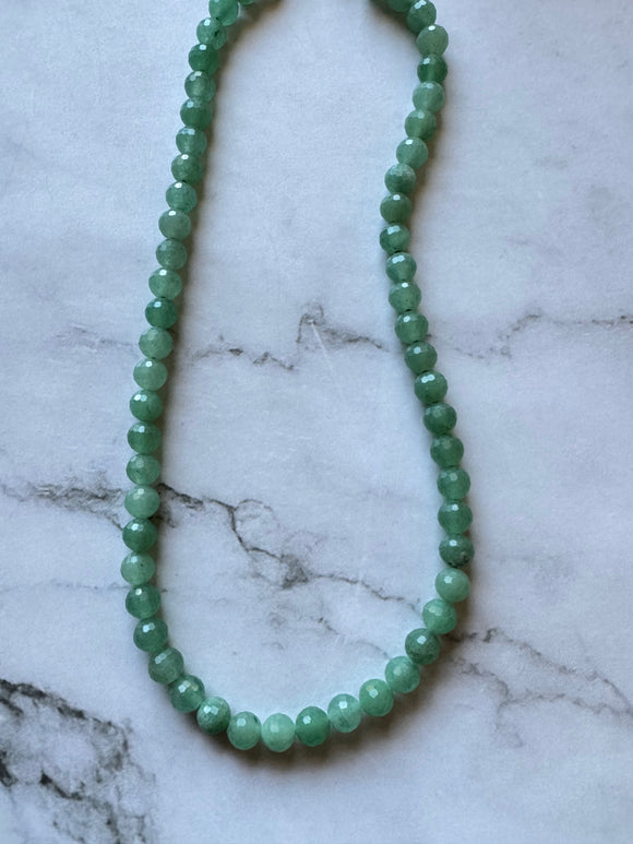 SAMPLE SALE Faceted Light Aventurine Necklace