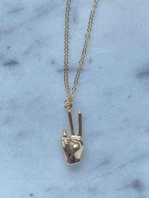 Peace Hand Necklace - Jessica Matrasko Jewelry