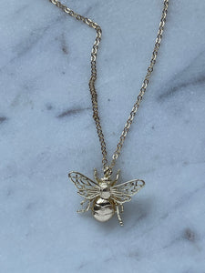 Large Bee Necklace - Jessica Matrasko Jewelry